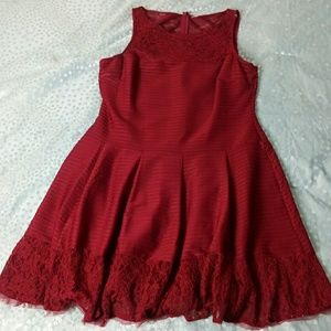 Fit and Flare lace dress with lace details